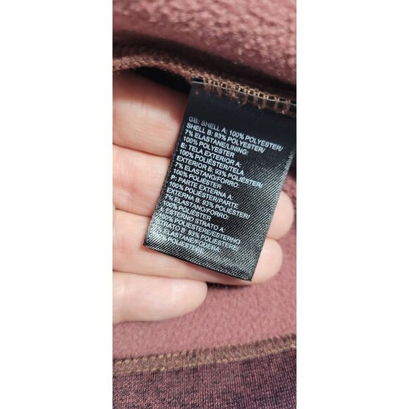 The North Face Mens Large Textured Cap Rock 1/4 Zip Fleece Pullover Burgandy - Picture 9 of 13